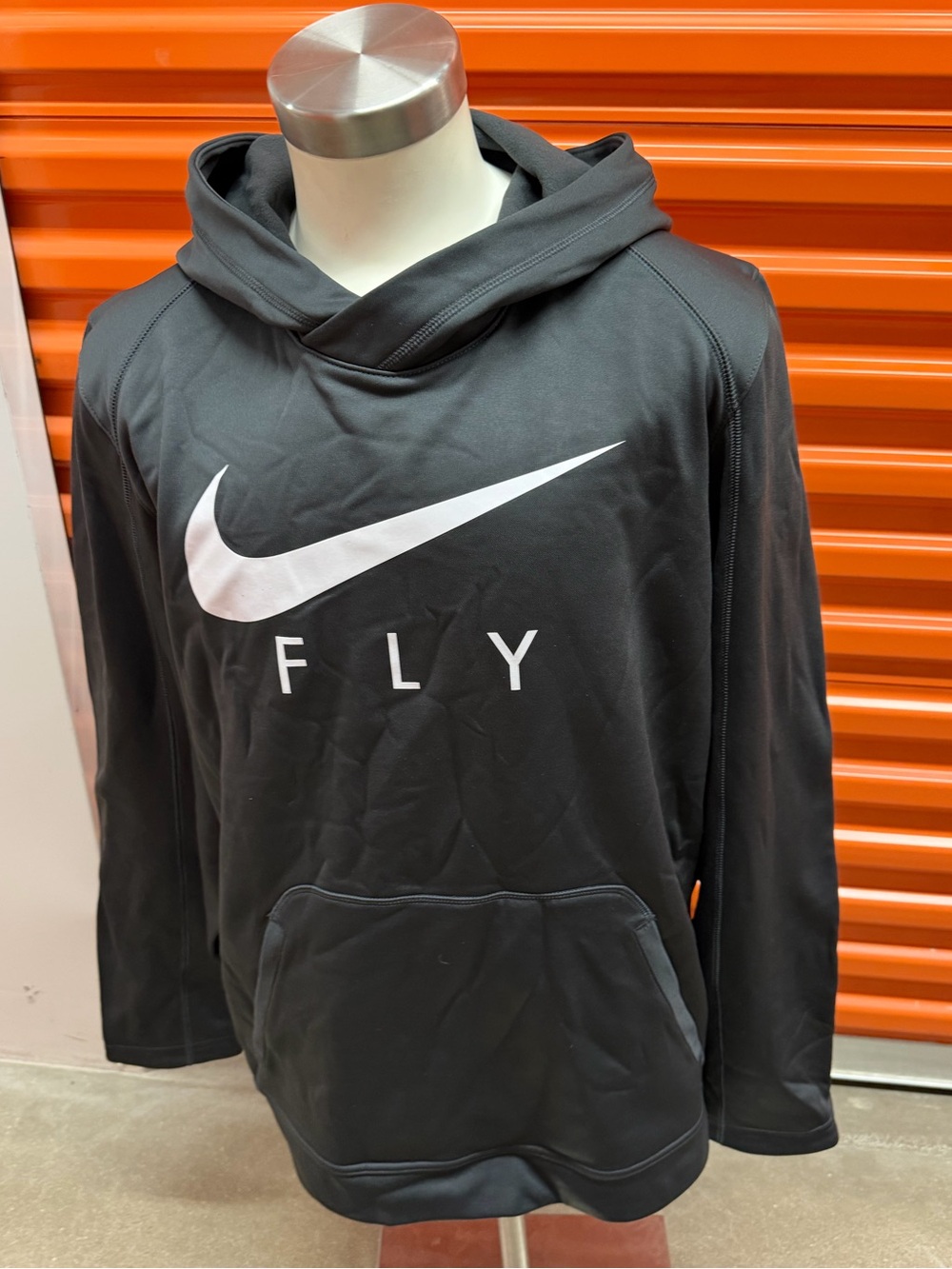 NWT Nike Men Therma  'Fly' Logo Hoodie Charcoal 844614-060 Size 2XL